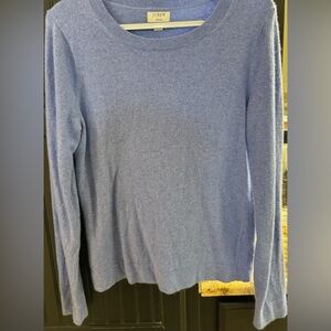 J. Crew Soft Blue Crew Neck Sweater Teddie Sz med